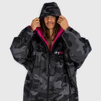 dryrobe Advance Long Sleeve Changing Robe - Black Camo / Pink Extra Image 2 Preview